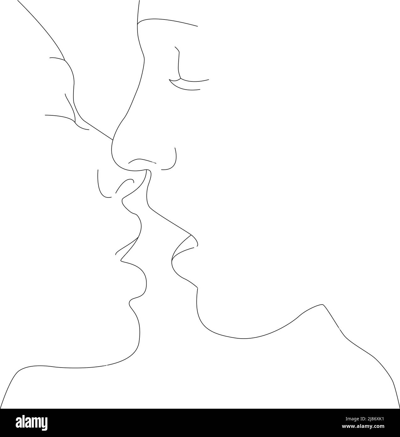 Continuous linear drawing is fashionable minimalist. Minimalist contour