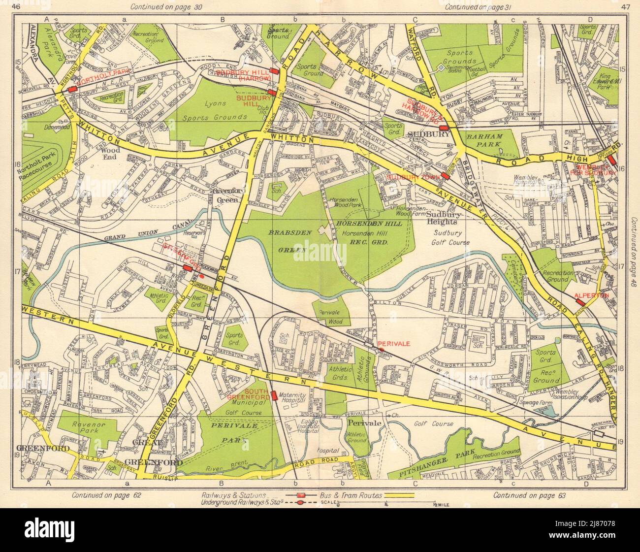Perivale london map hires stock photography and images Alamy