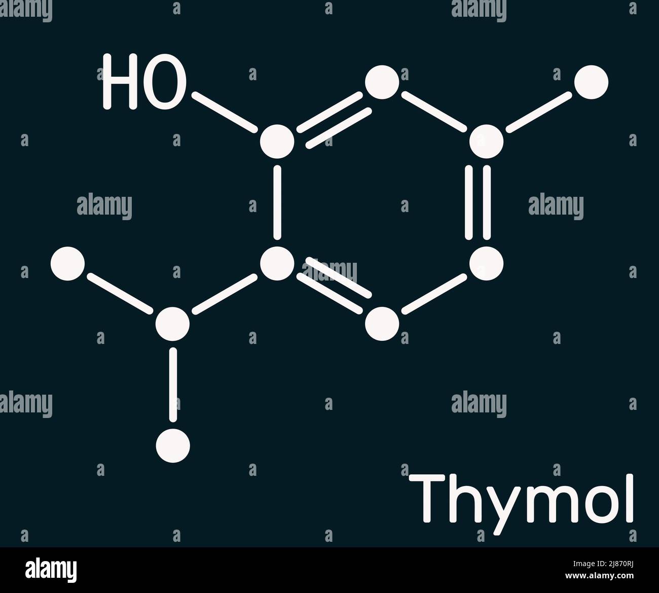 Thymol, IPMP molecule. It is phenol, natural monoterpene derivative of ...
