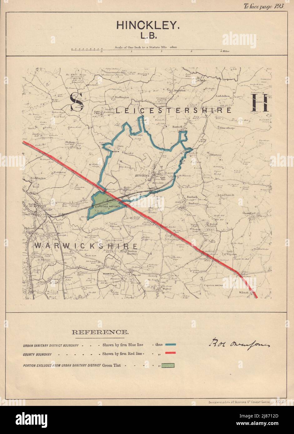 Fleckney Map Leicestershire map hi-res stock photography and images - Alamy