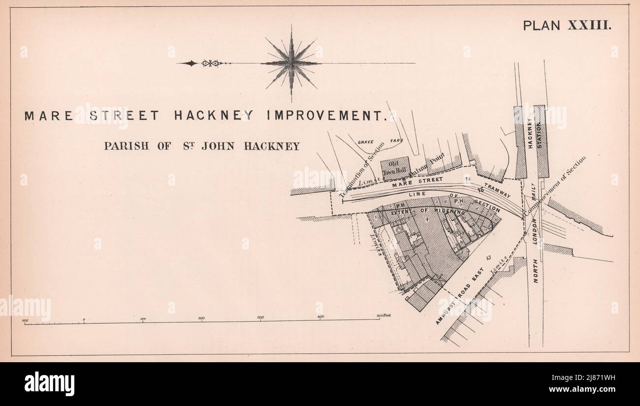 London street map 19th century hackney hires stock photography and