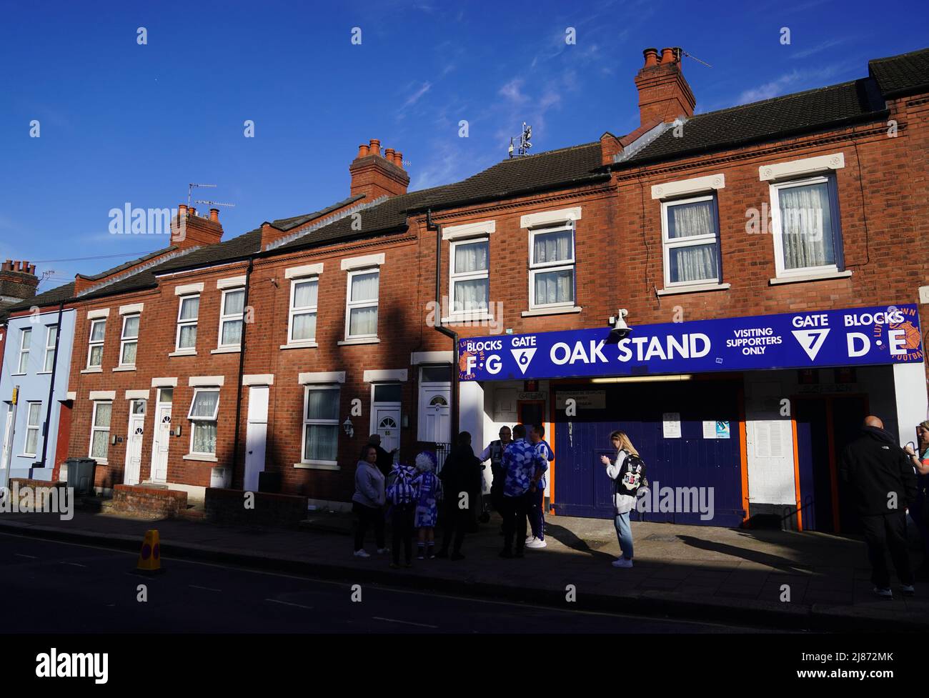 Entrance to the oak stand at kenilworth road hires stock photography