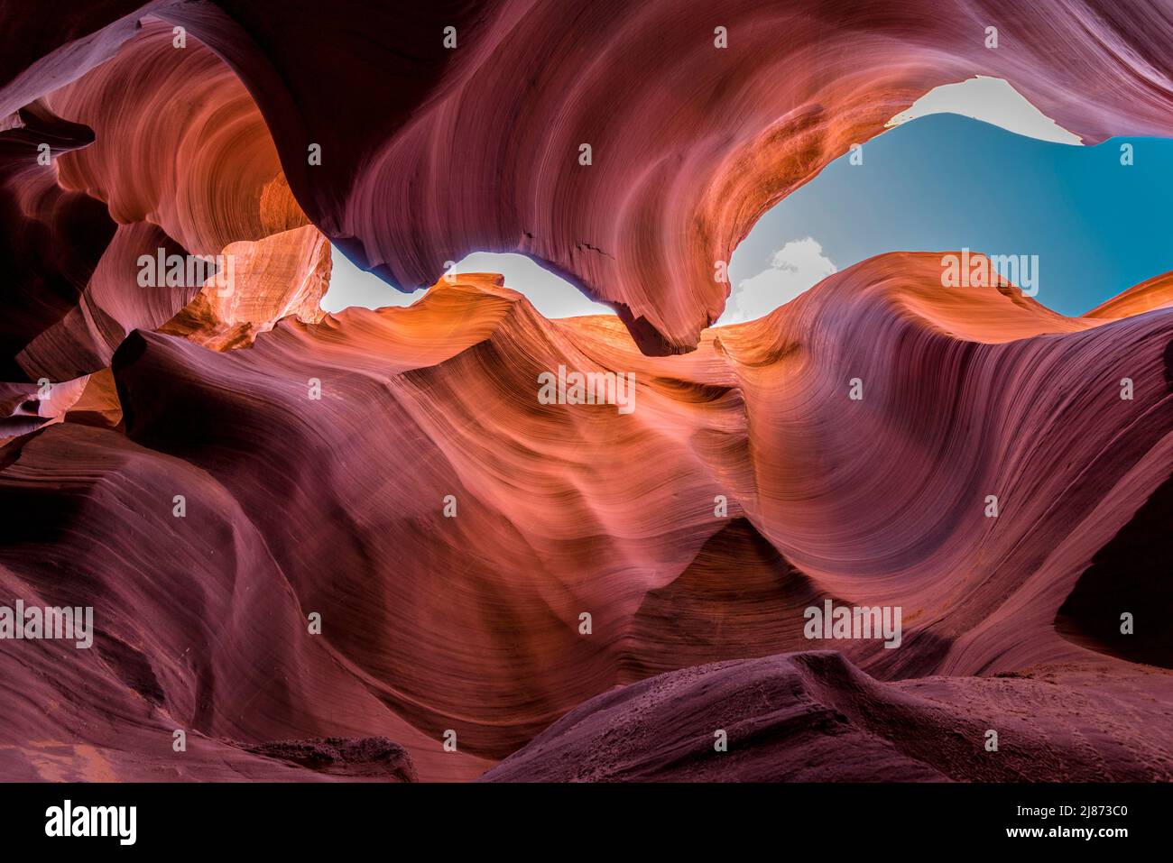 Pattern form and color at the bottom of antelope canyon Stock Photo - Alamy