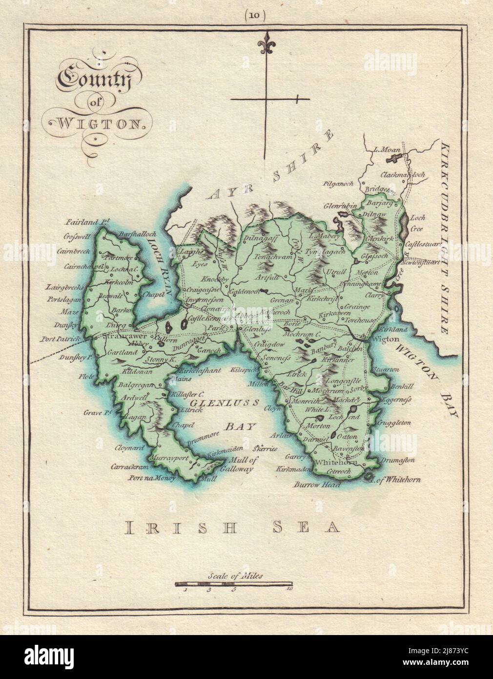 County of Wigton. Wigtownshire. SAYER / ARMSTRONG 1794 old antique map