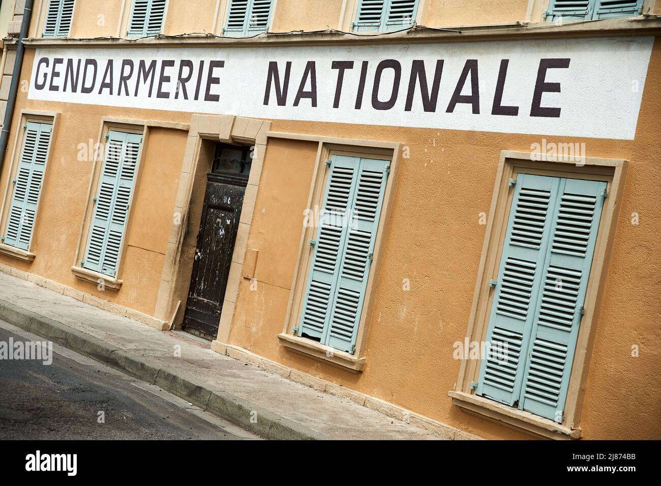 gendarmerie nationale - gendarme of saint tropez, police station from movie Stock Photo