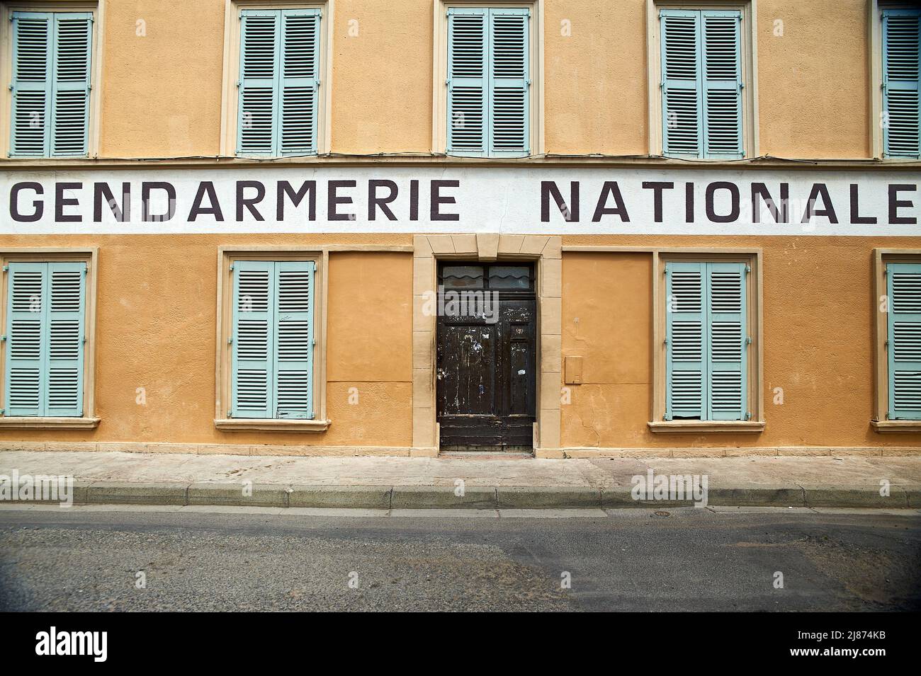 gendarmerie nationale - gendarme of saint tropez, police station from movie Stock Photo
