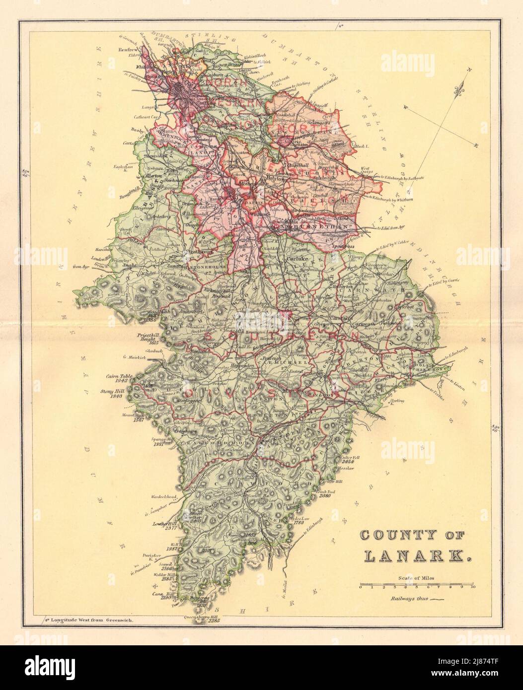 Lanark map hi-res stock photography and images - Alamy