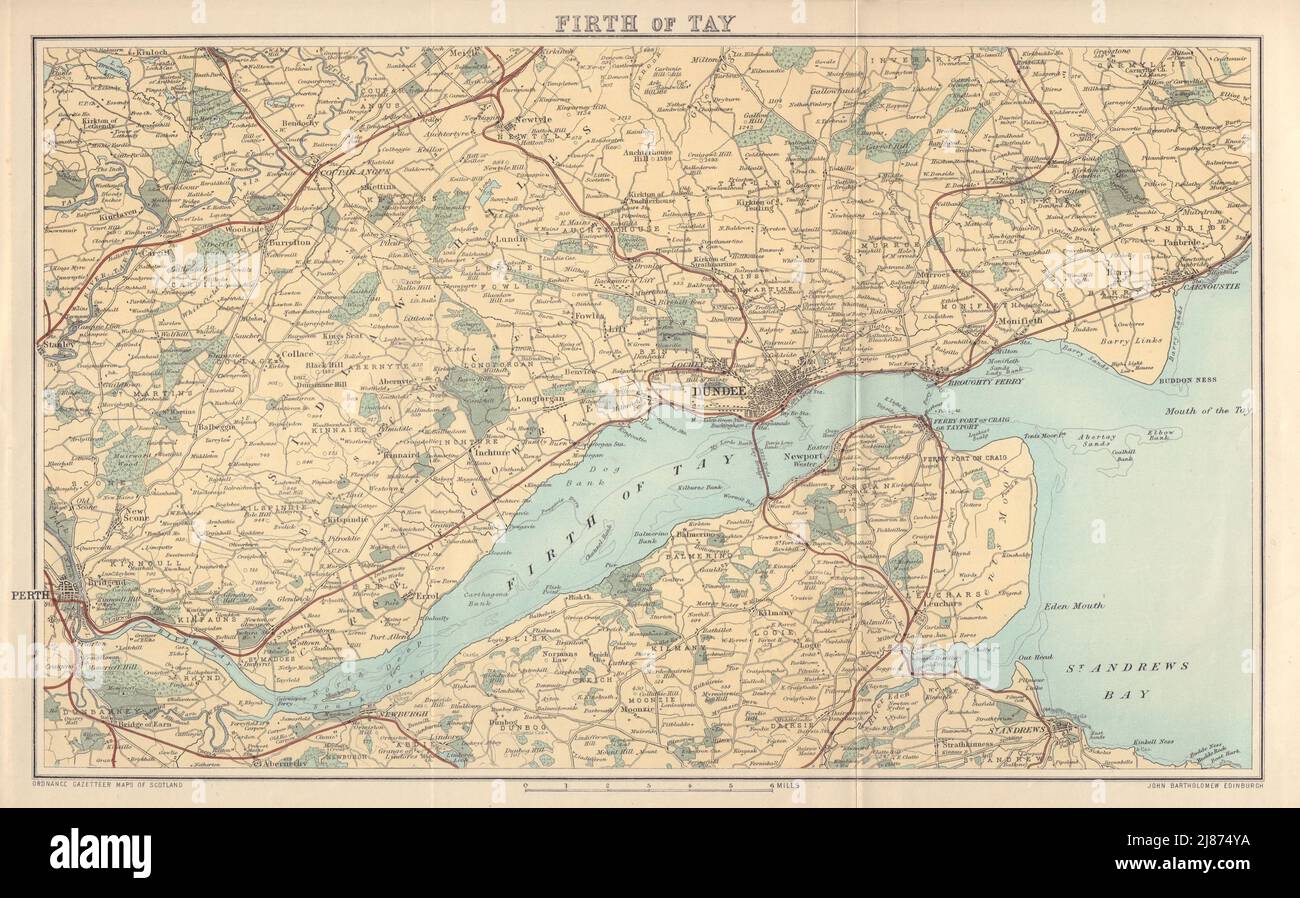 Map Of Dundee And Surrounding Area Map Of Dundee High Resolution Stock Photography And Images - Alamy