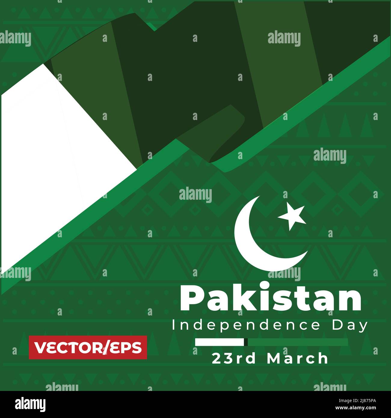 23rd March Pakistan day or freedom of Pakistan Stock Vector