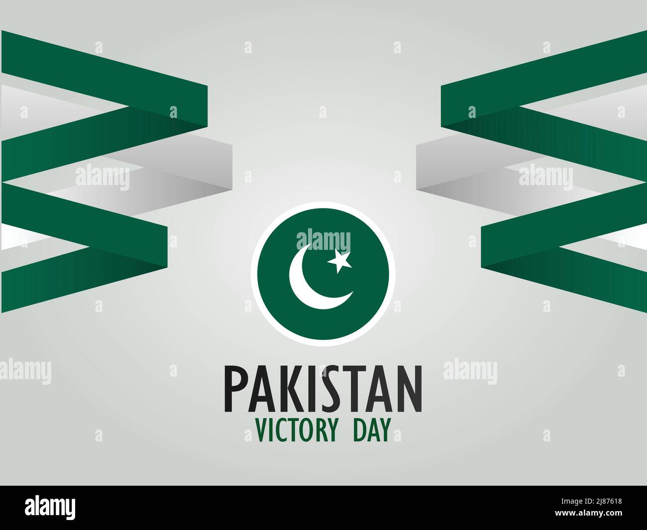Pakistan victory day celebration background template design in vector format Stock Vector