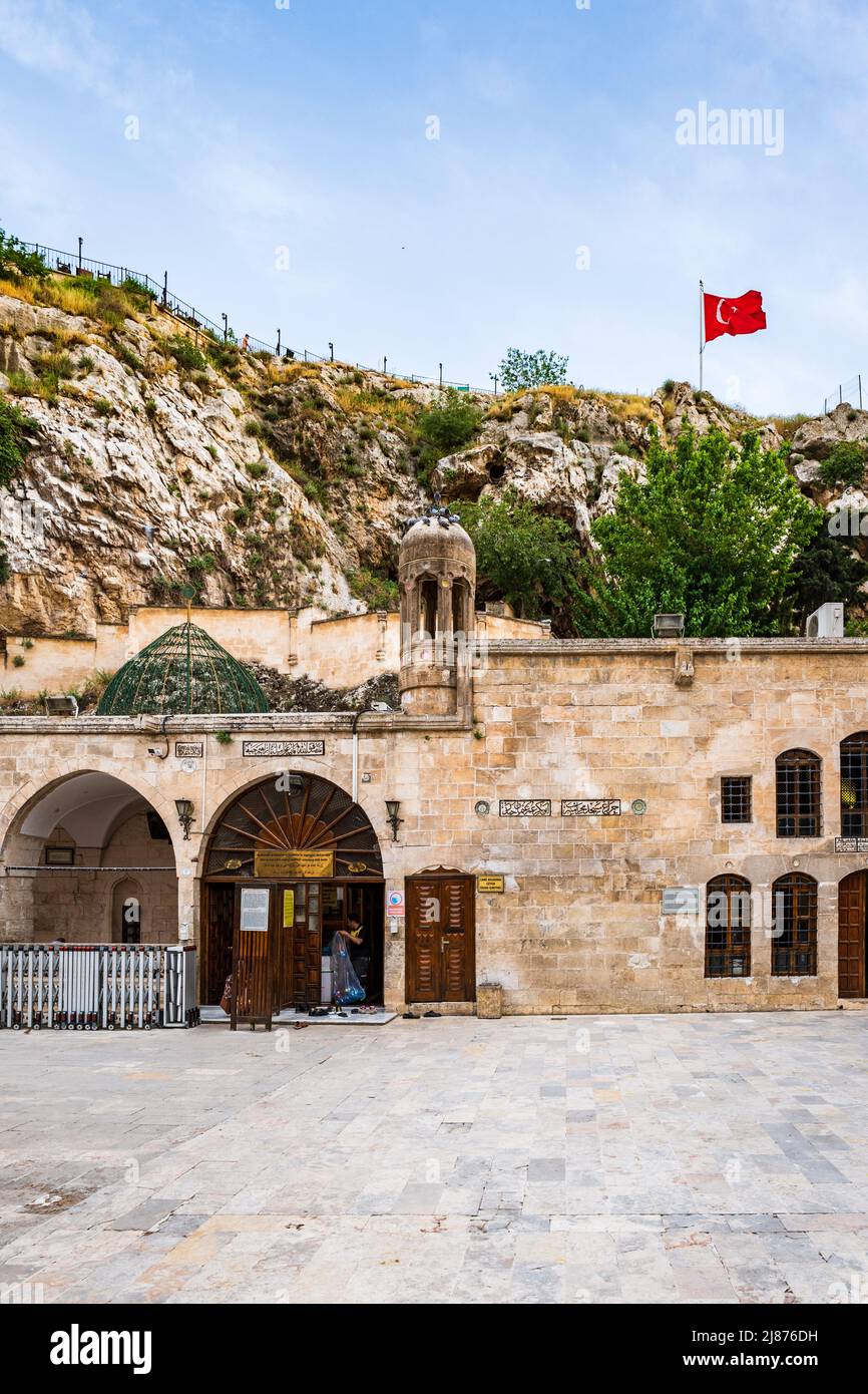 Urfa, Turkey - May 2022: Cave of Abraham within the compound of the  Mevlid-I Halil Mosque. Abraham's cave in Sanliurfa Stock Photo