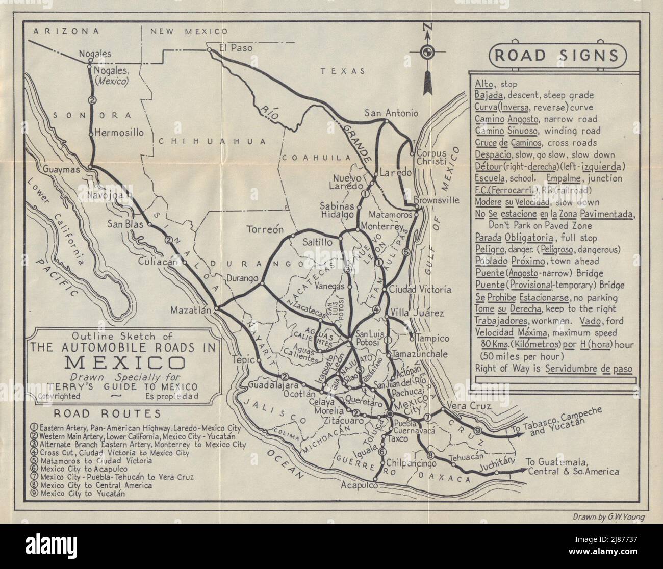 MEXICO MAJOR ROADS.