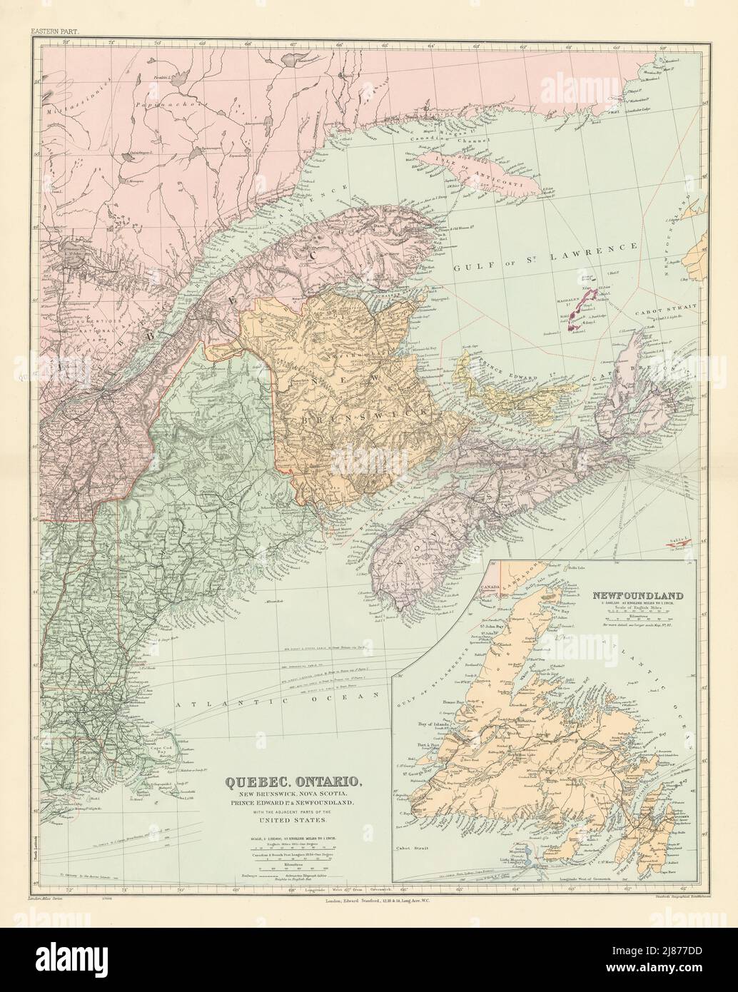 Canada Maritime Provinces. Quebec New Brunswick Maine PEI. STANFORD 