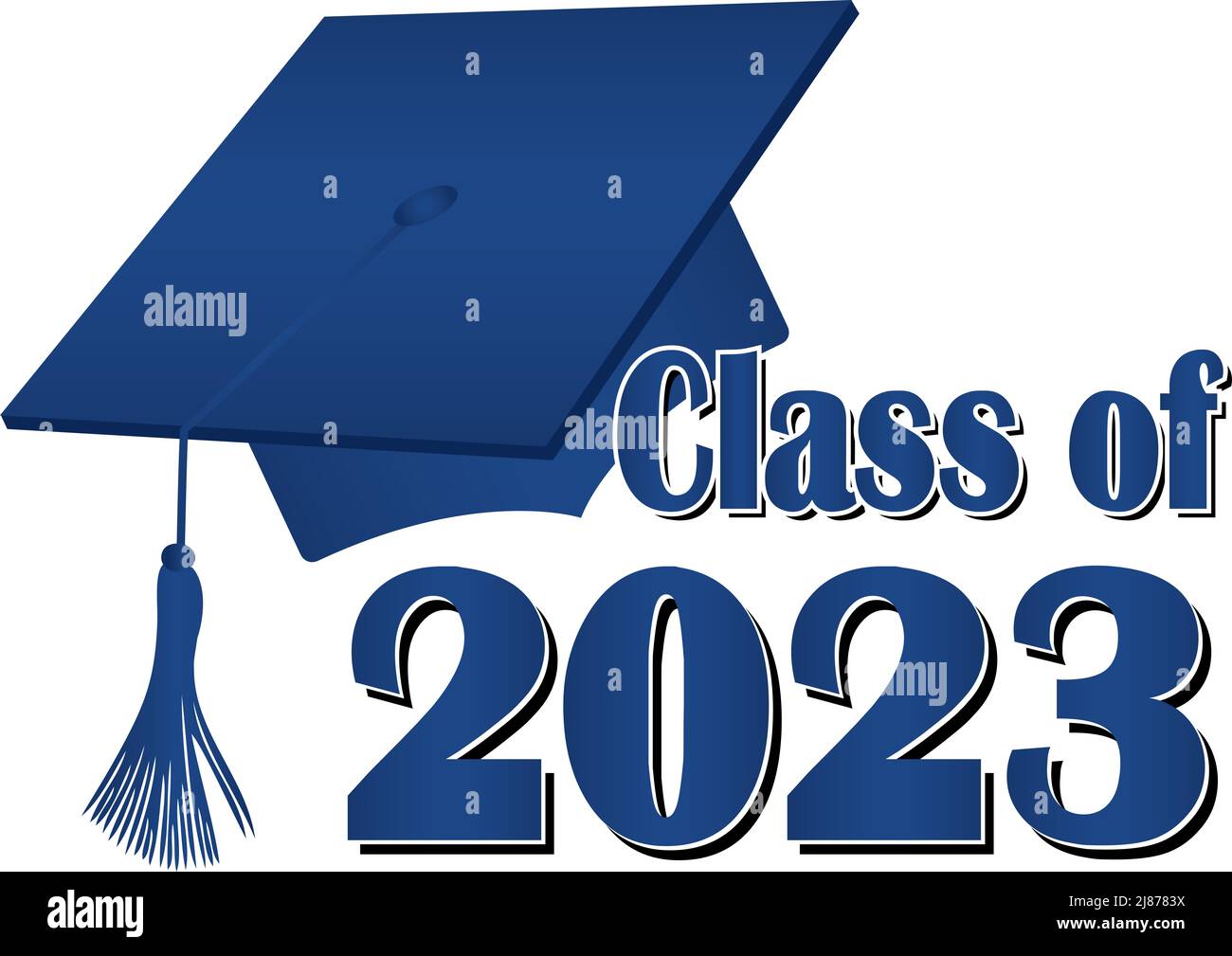 Blue Class of 2023 Graduation Cap Stock Photo Alamy