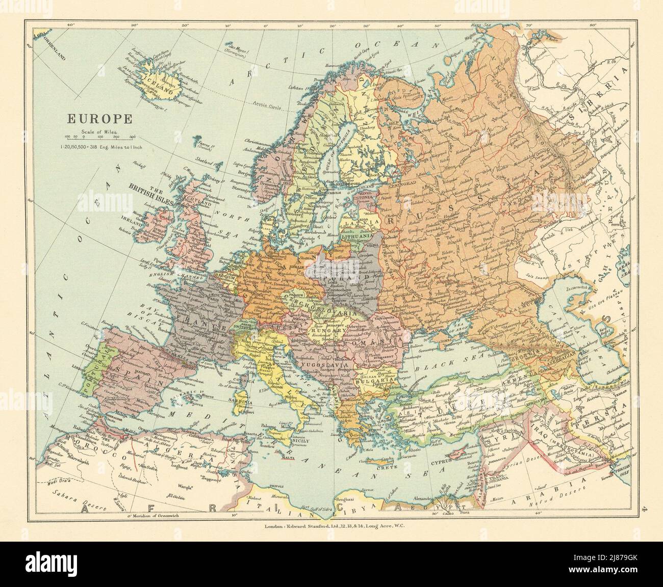 Europe. Post WW1 Poland Palestine Yugoslavia Spanish Morocco. STANFORD ...