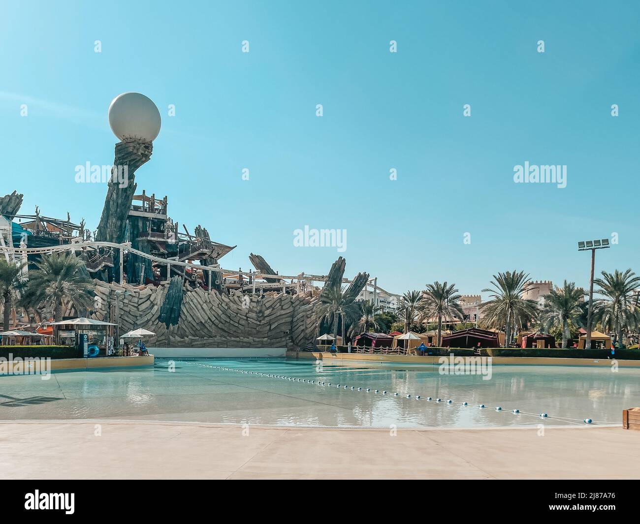 Yas Waterworld theme park at the Yas Island in Abu Dhabi Yas