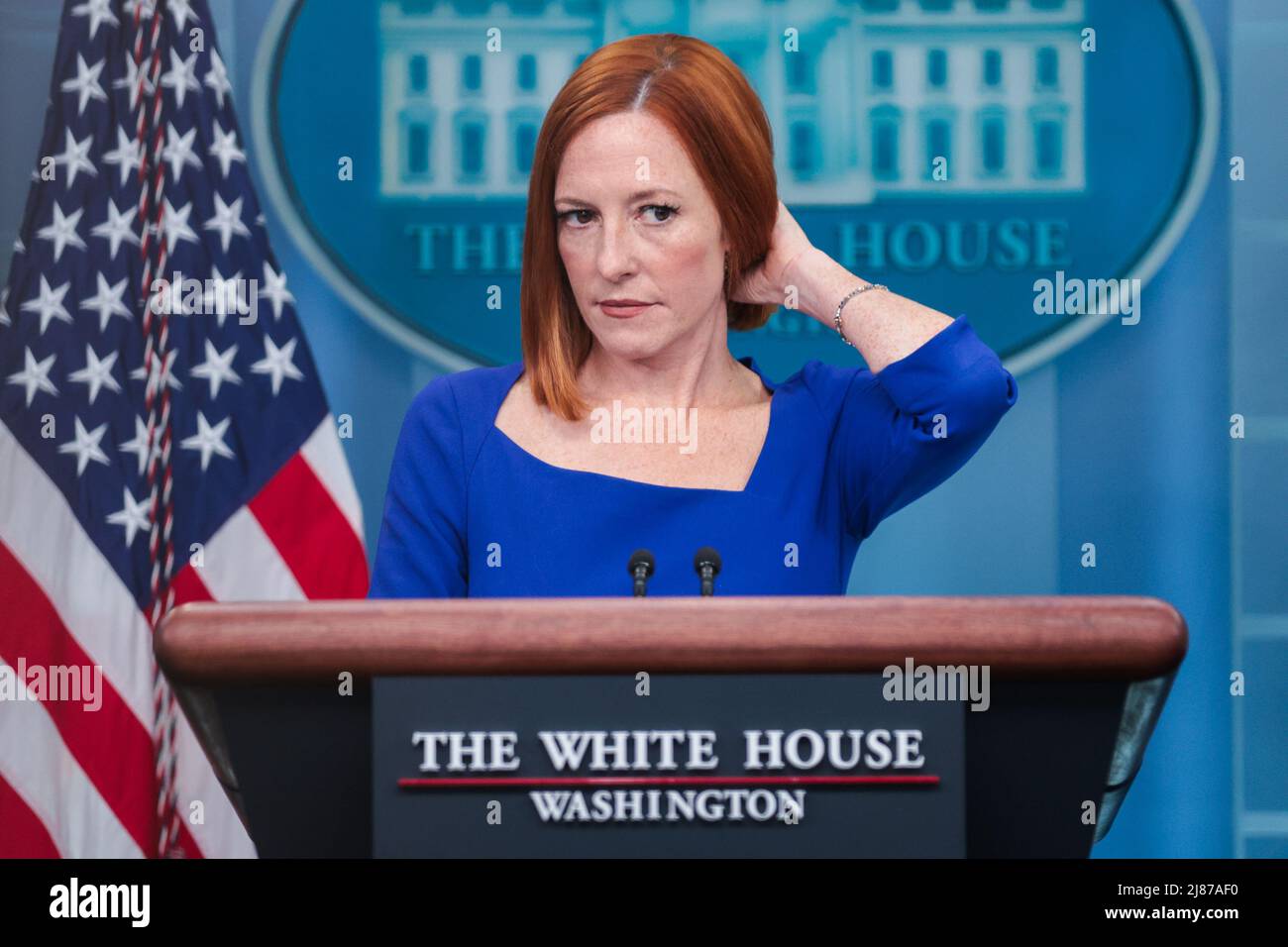 Washington DC, USA. 13th May, 2022. Press Secretary Jen Psaki conducts her final briefing as