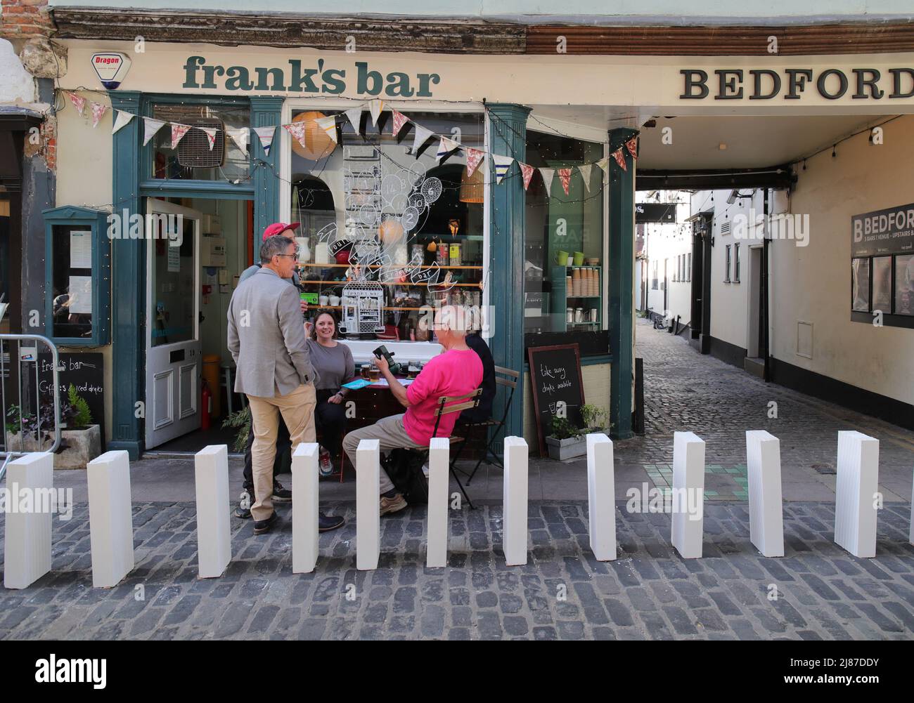 EDITORIAL USE ONLY A giant domino topple across Norwich marks the