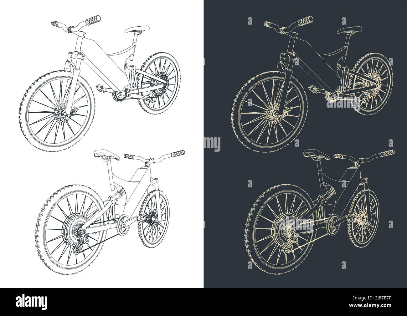 Stylized vector illustration of electric bike Stock Vector