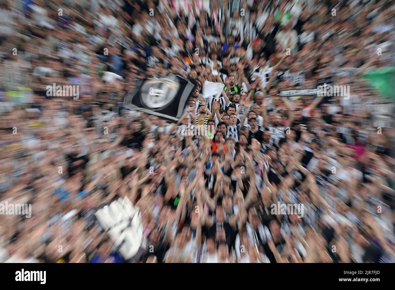 Rome, Italy, 11th May 2022. Juventus fans during the Coppa Italia match at Stadio Olimpico, Rome. Picture credit should read: Jonathan Moscrop / Sportimage Stock Photo