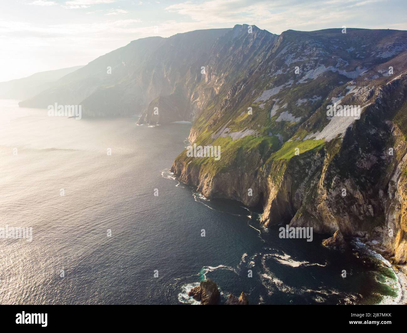 Aerial view slieve league cliffs hi-res stock photography and images