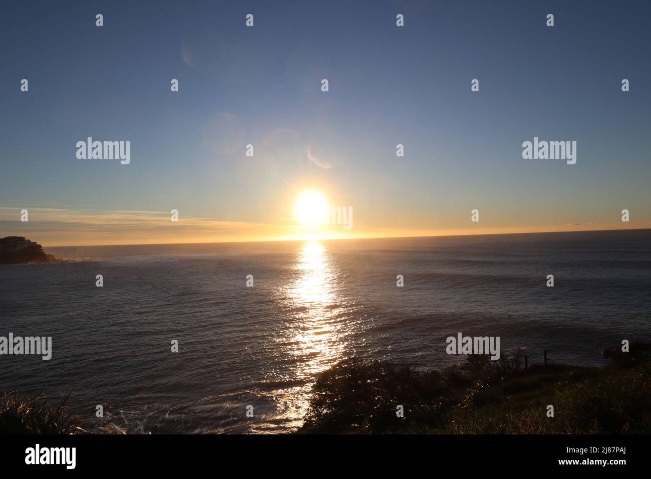 Ocean sunrise Stock Photo
