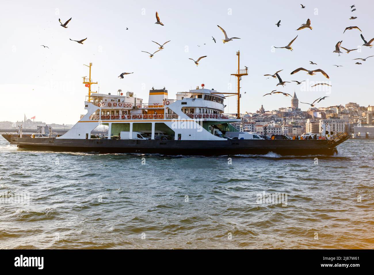 Ferry boat on the Bosphorus in Istanbul, Turkey Stock Photo - Alamy