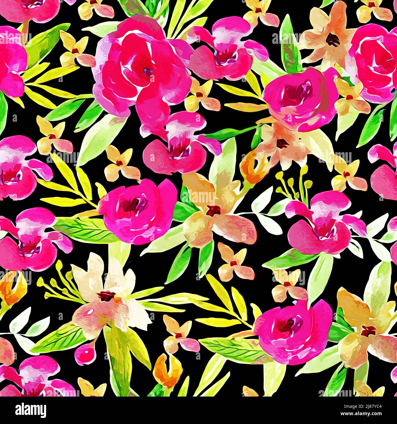 Textile and wallpaper patterns. A printable digital illustration work ...