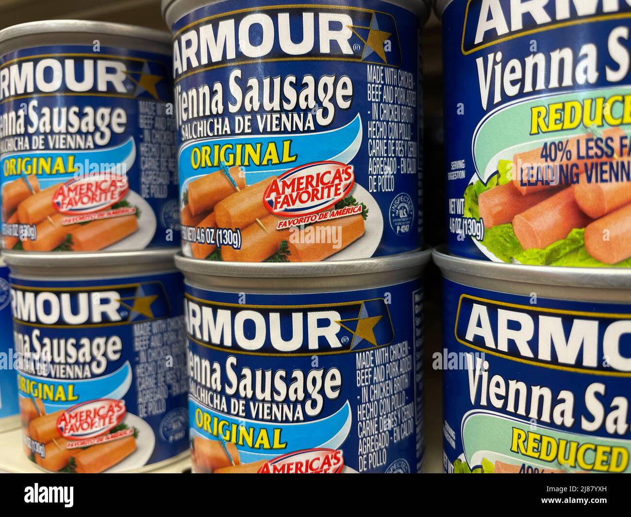 Grovetown, Ga USA 12 15 21 Armour Vienna sausage on a retail store