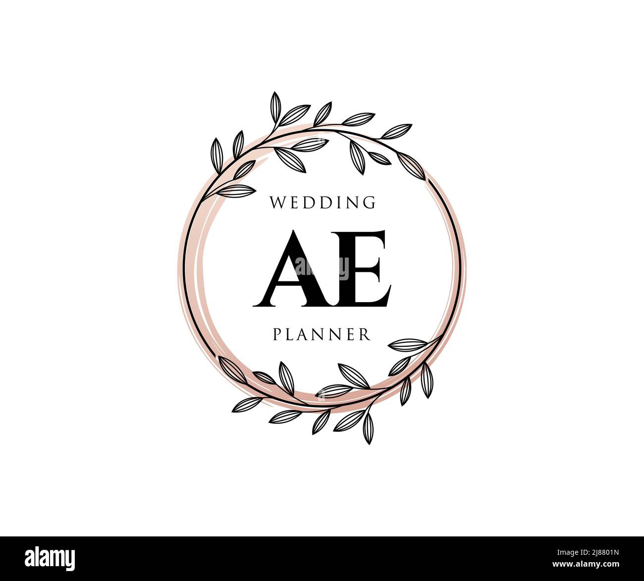 AE Initials letter Wedding monogram logos collection, hand drawn modern ...