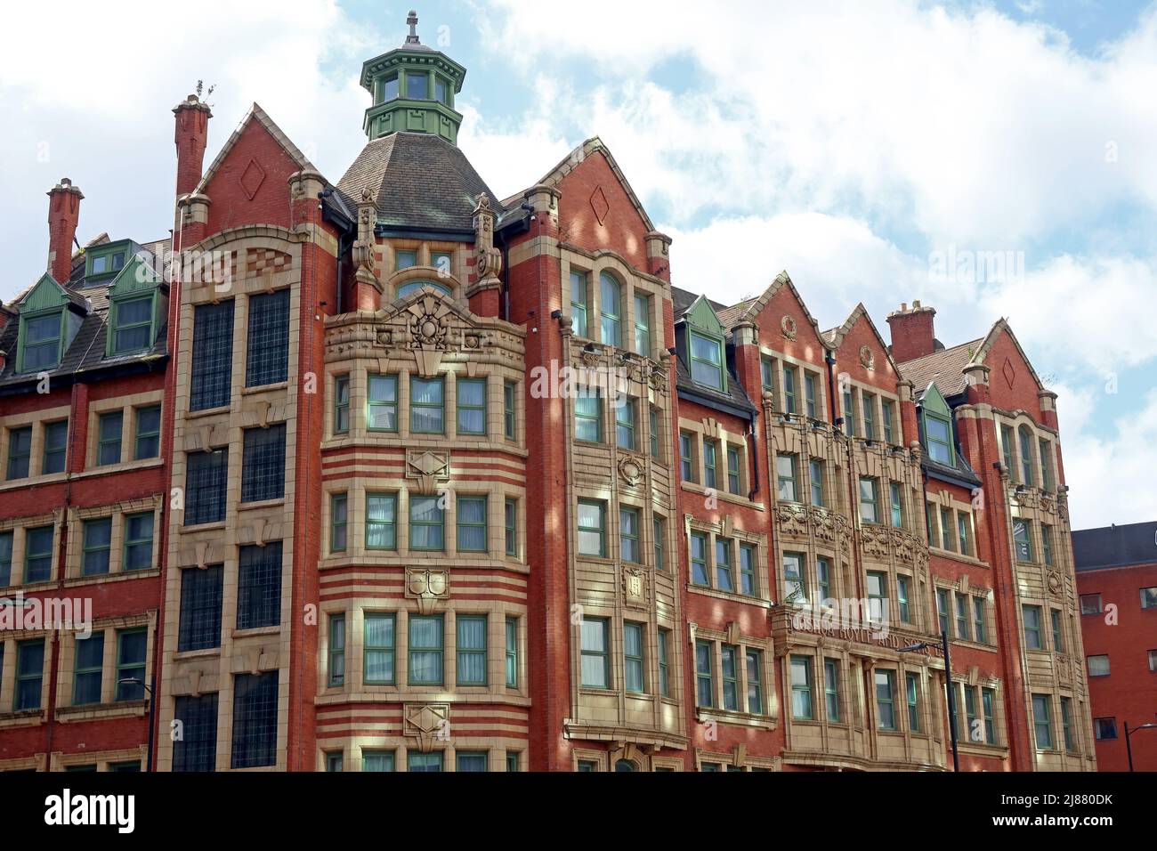 Joshua Hoyle and Sons Ltd. of 50 Piccadilly, Manchester,Cotton Spinning and Manufacturing Company (1893-1939). Warehouse now the Malmaison Hotel Stock Photo