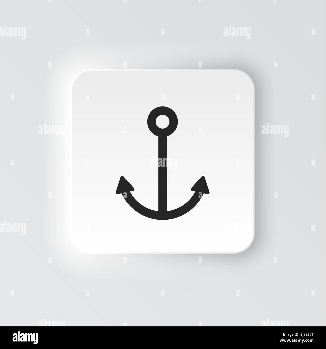 Rectangle button icon Anchor. Button banner Rectangle badge interface