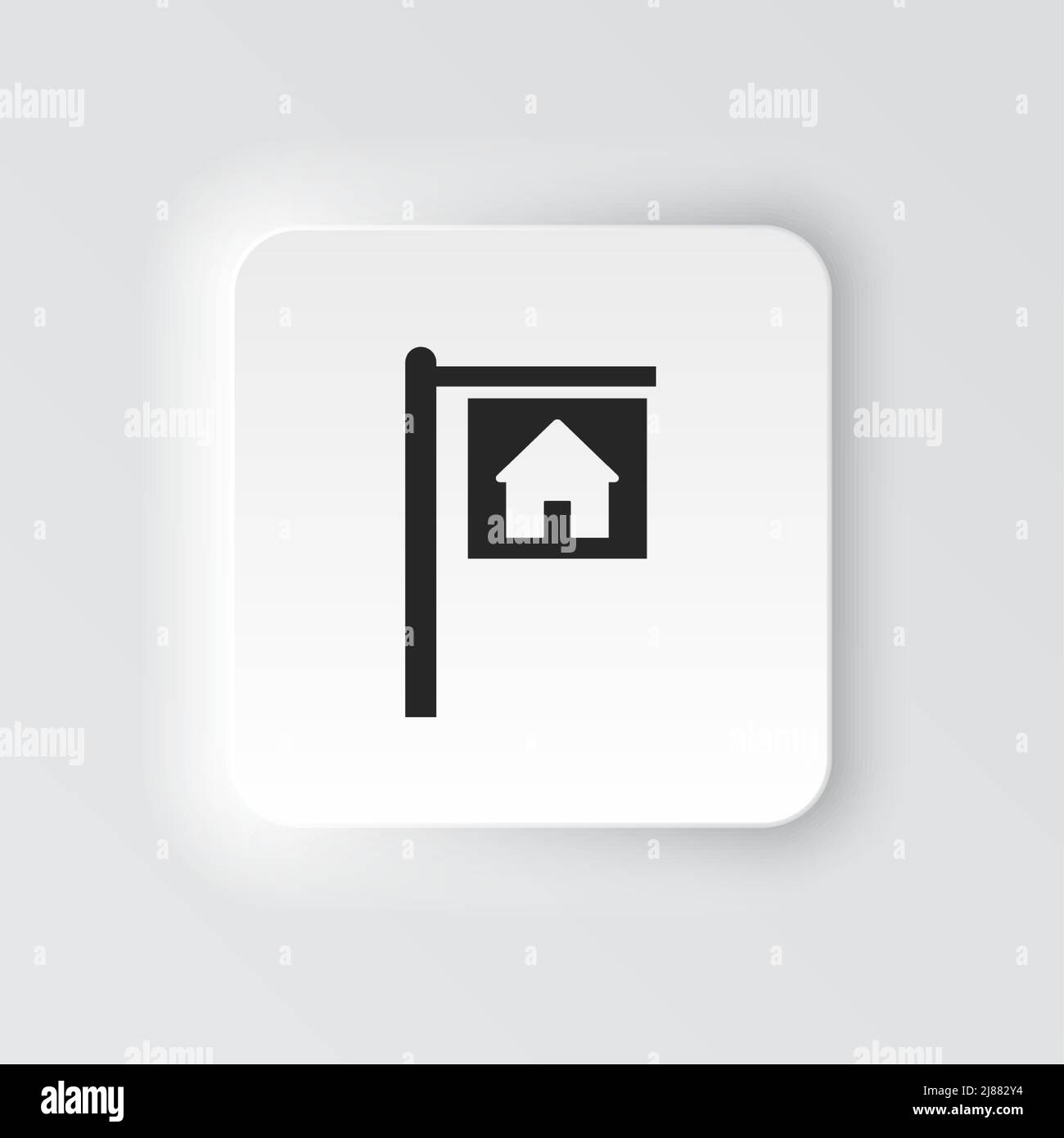 Rectangle button icon House for rent. Button banner Rectangle badge ...