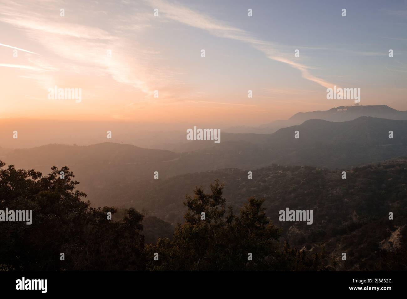 Views of the Hollywood Hills, California Stock Photo