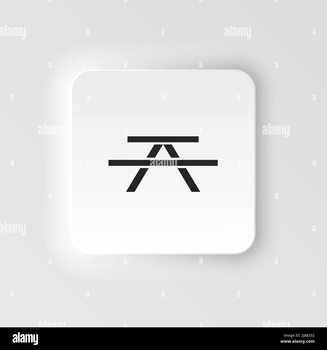 Rectangle button icon Bench. Button banner Rectangle badge interface ...
