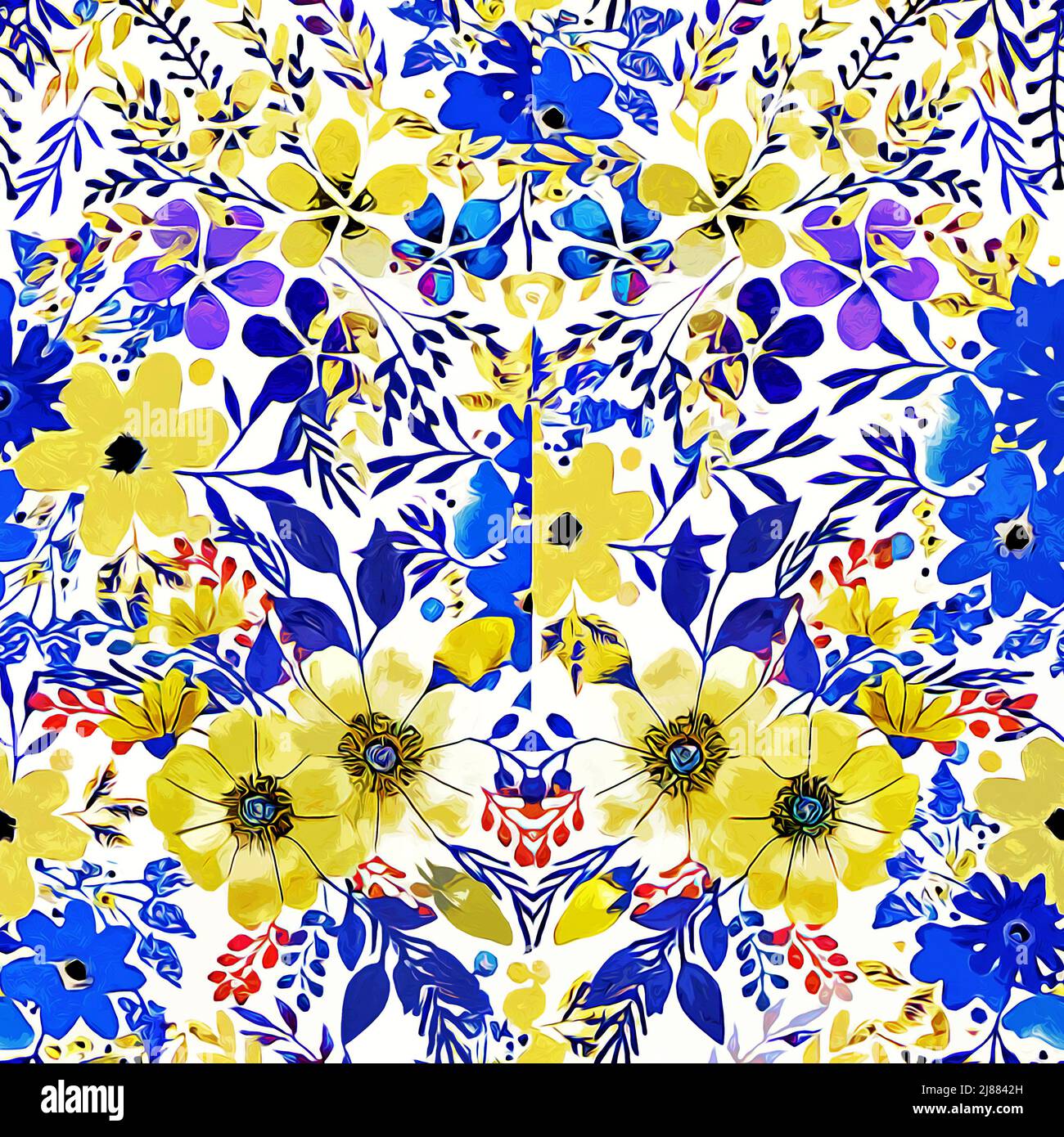 Textile and wallpaper patterns. A printable digital illustration work ...