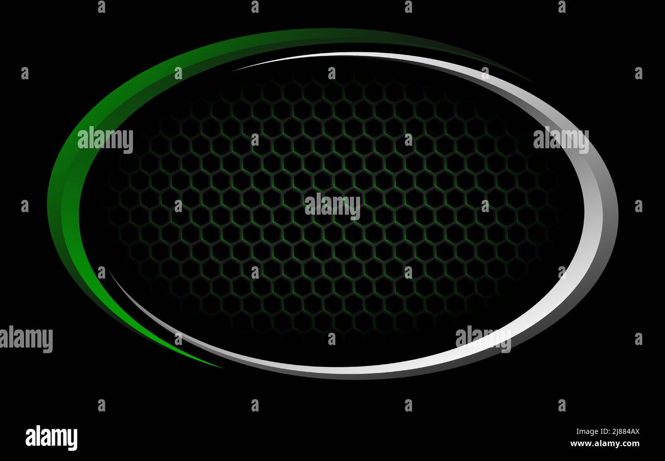 Circle with hexagon carbon pattern Stock Vector