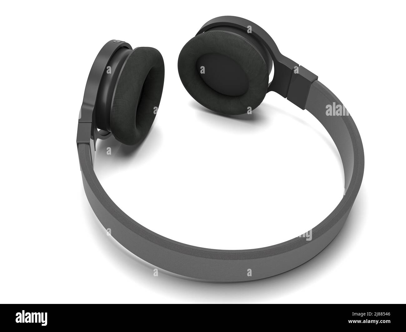 Headphones on a white background. 3d illustration Stock Photo - Alamy