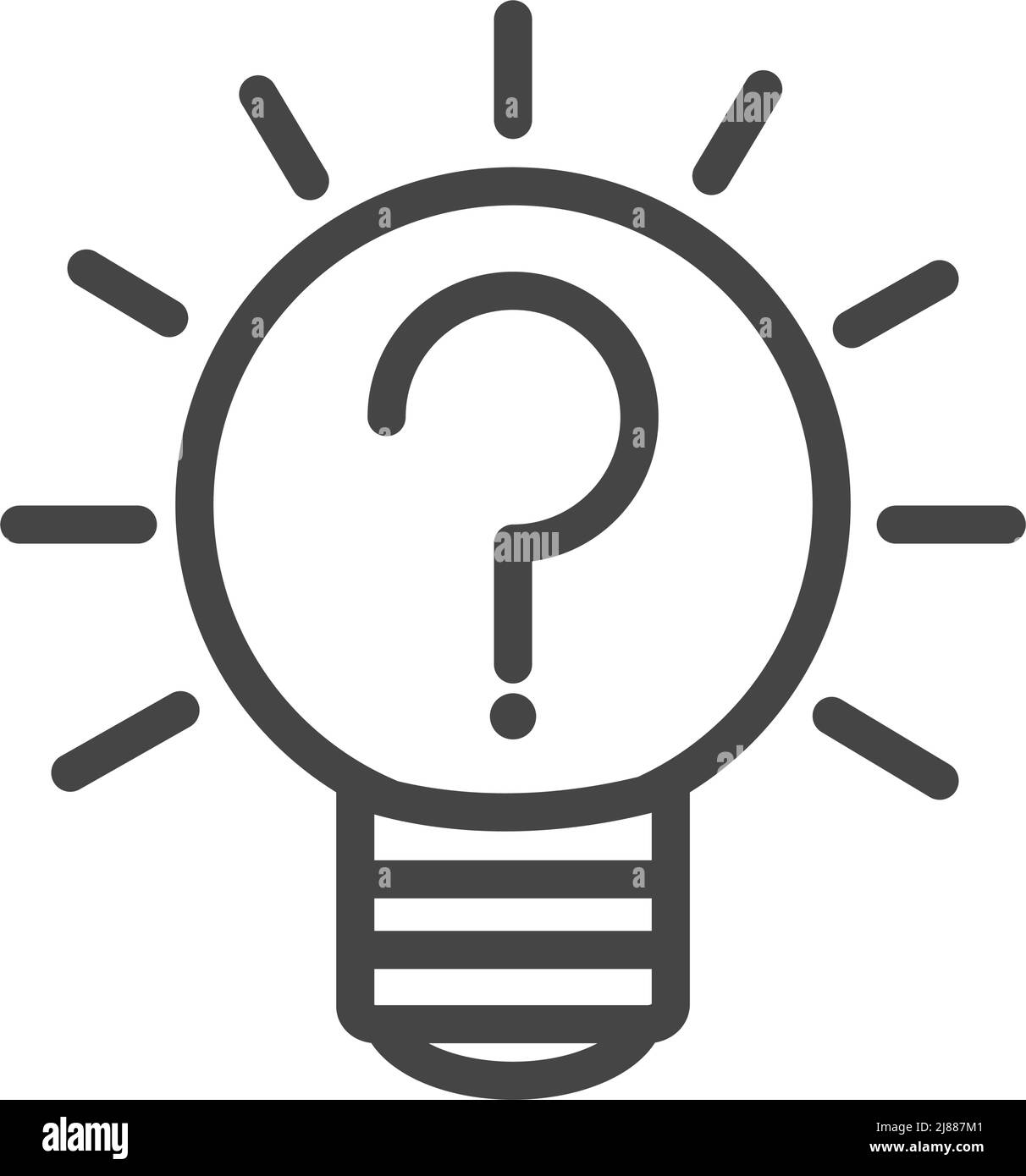 bulb with question mark Stock Vector Image & Art - Alamy