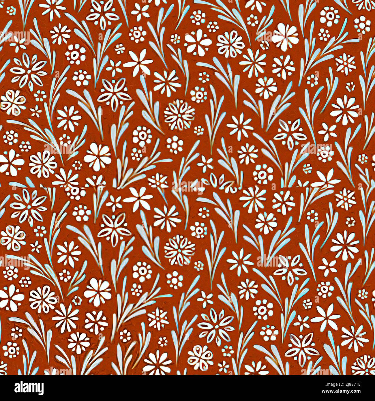 Textile and wallpaper patterns. A printable digital illustration work