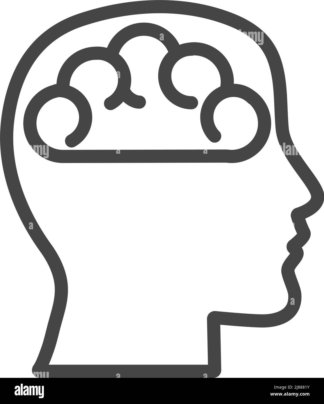 head with brain Stock Vector Image & Art - Alamy