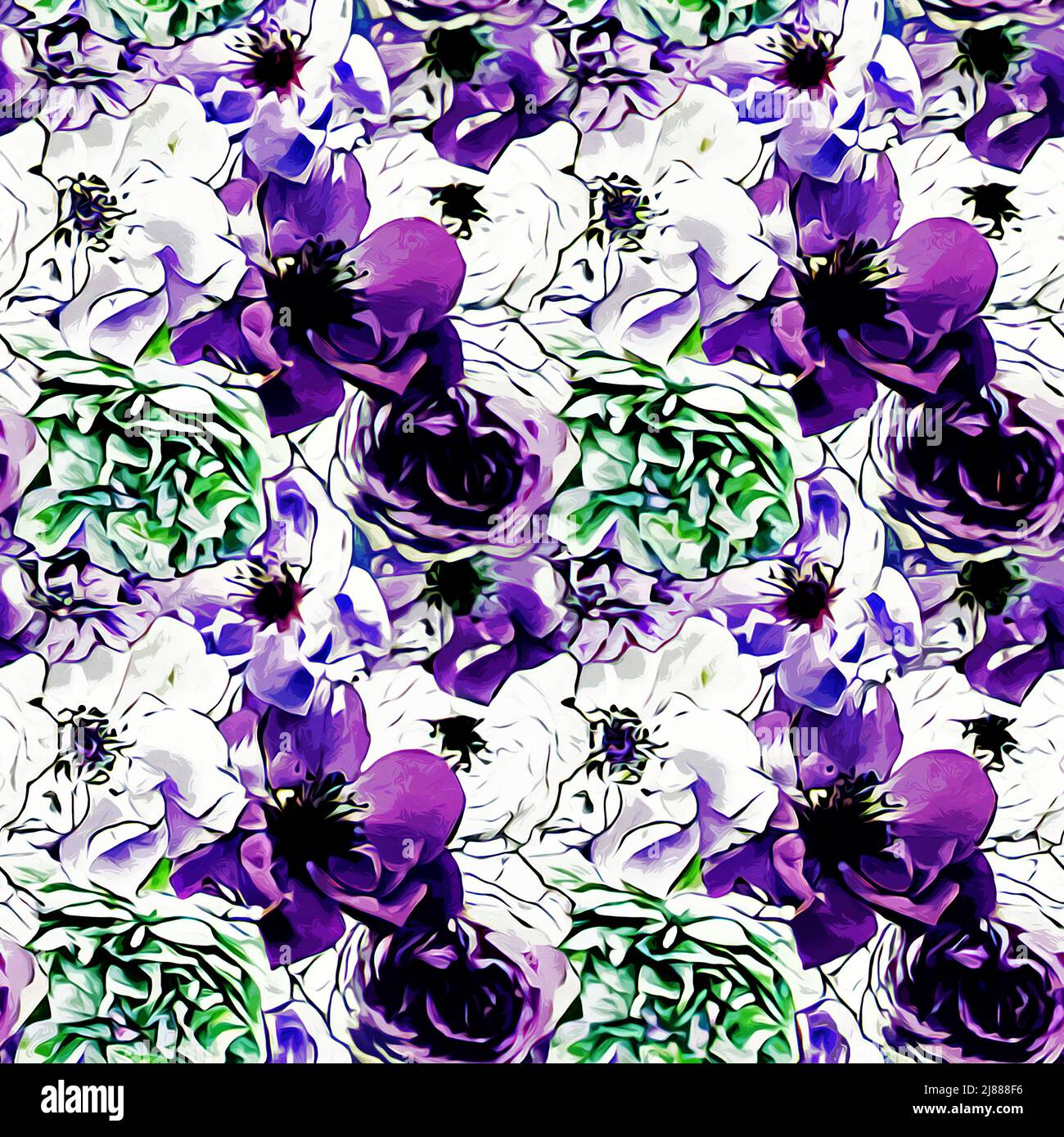 Textile and wallpaper patterns. A printable digital illustration work