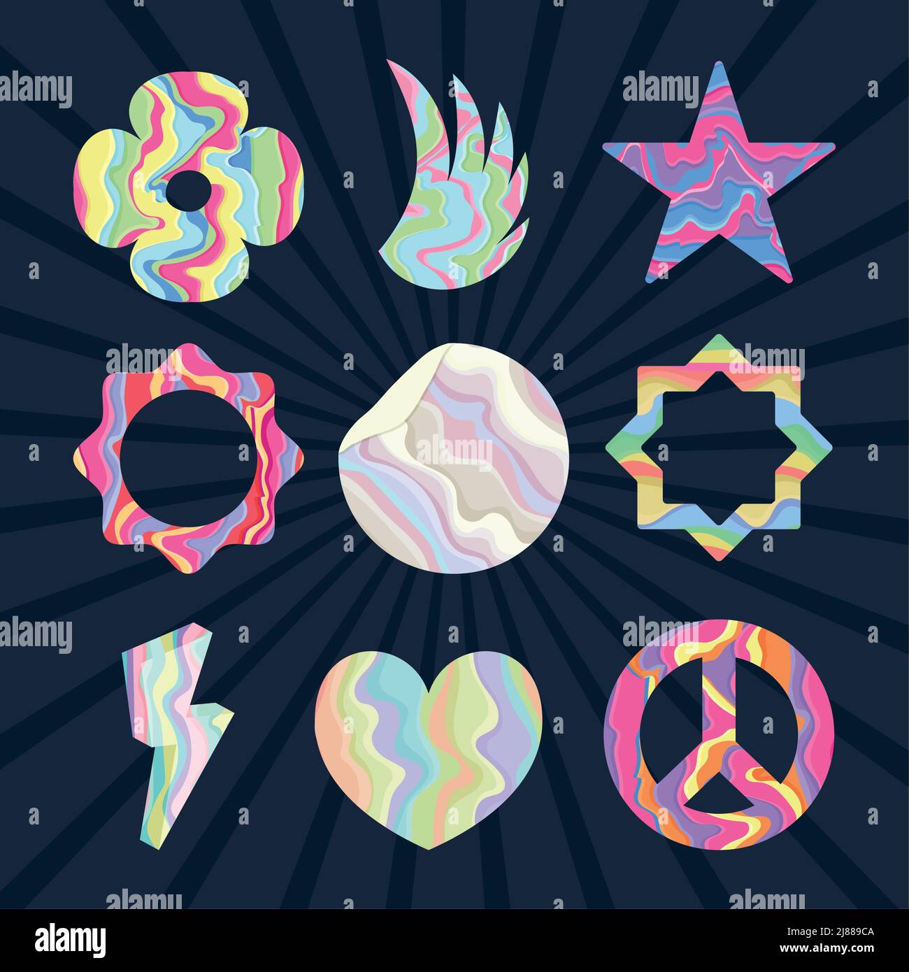 holographic shapes icon set Stock Vector Image & Art - Alamy