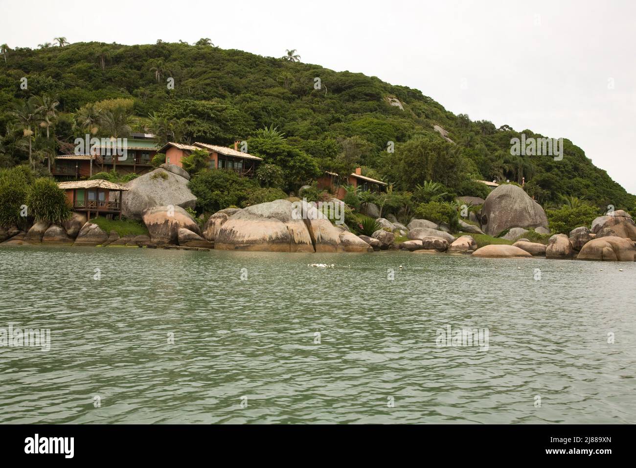 Ilha do Papagaio - Parrot Island Eco Resort, Santa Catarina, Brazil Stock Photo