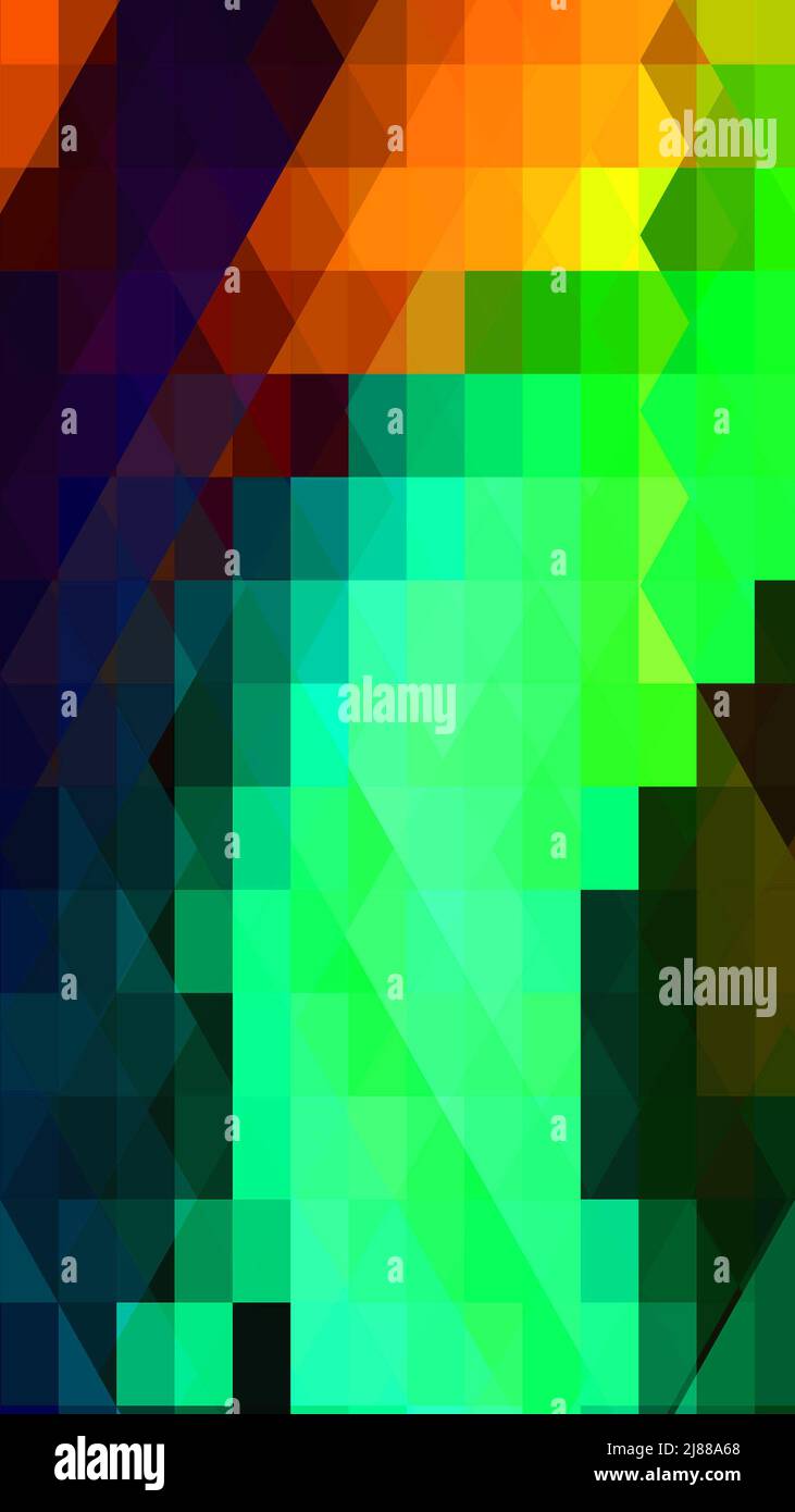 Abstract vivid geometric triangles architectural background vertical layout. Stock Photo