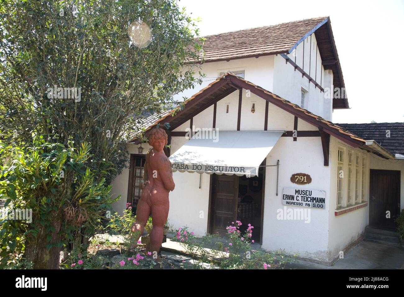 The sculpture museum of Ervin C. Teichman in the German community of Pomerode in Santa Catarina, Brazil Stock Photo