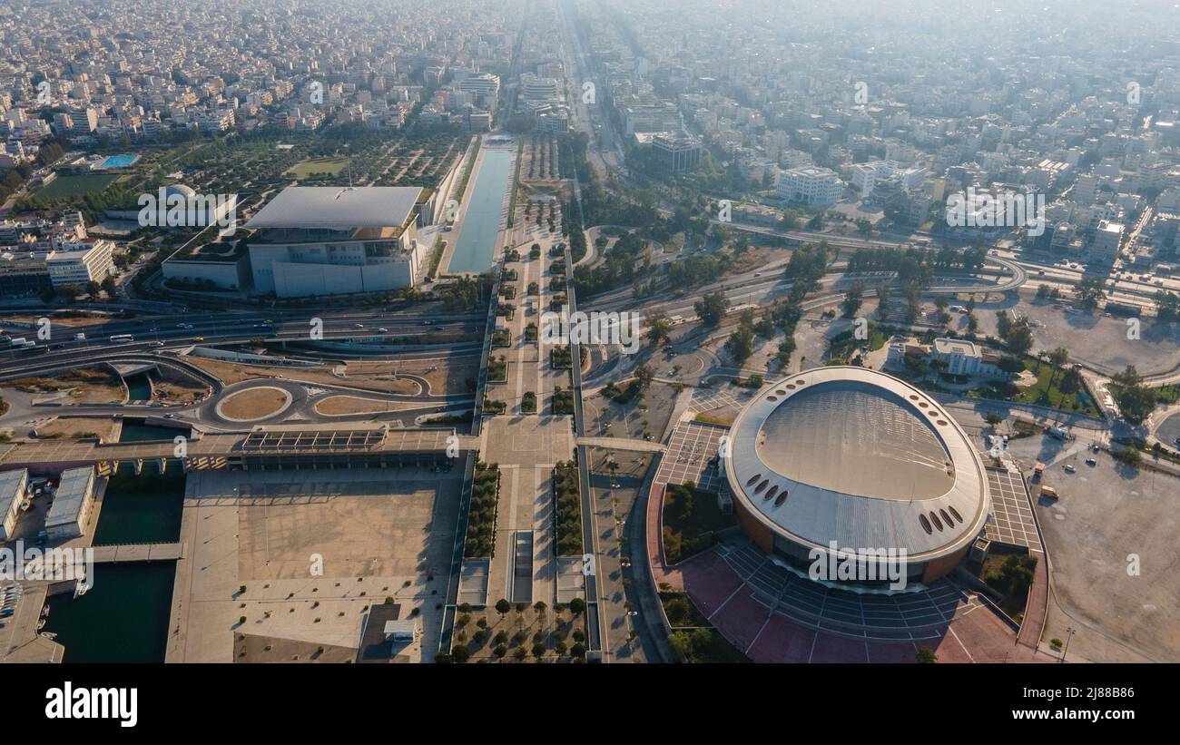 Olympic stadium of Tae Kwon Do and Stavros Niarchos foundation at Athens ,Greece Stock Photo