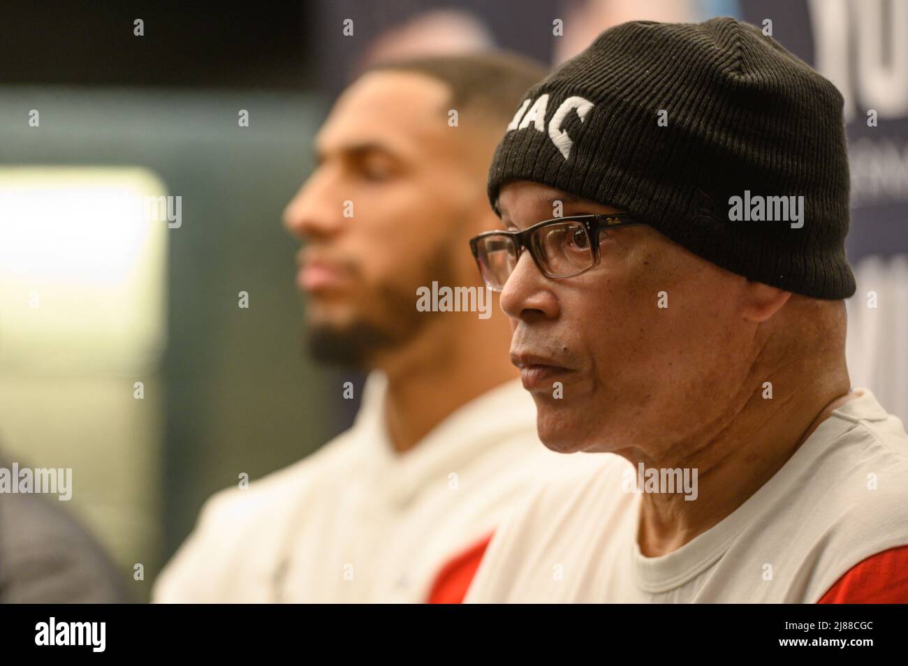 Paris, France. 13th May, 2022. Virgil Hunter, Tony Yoka Coach s