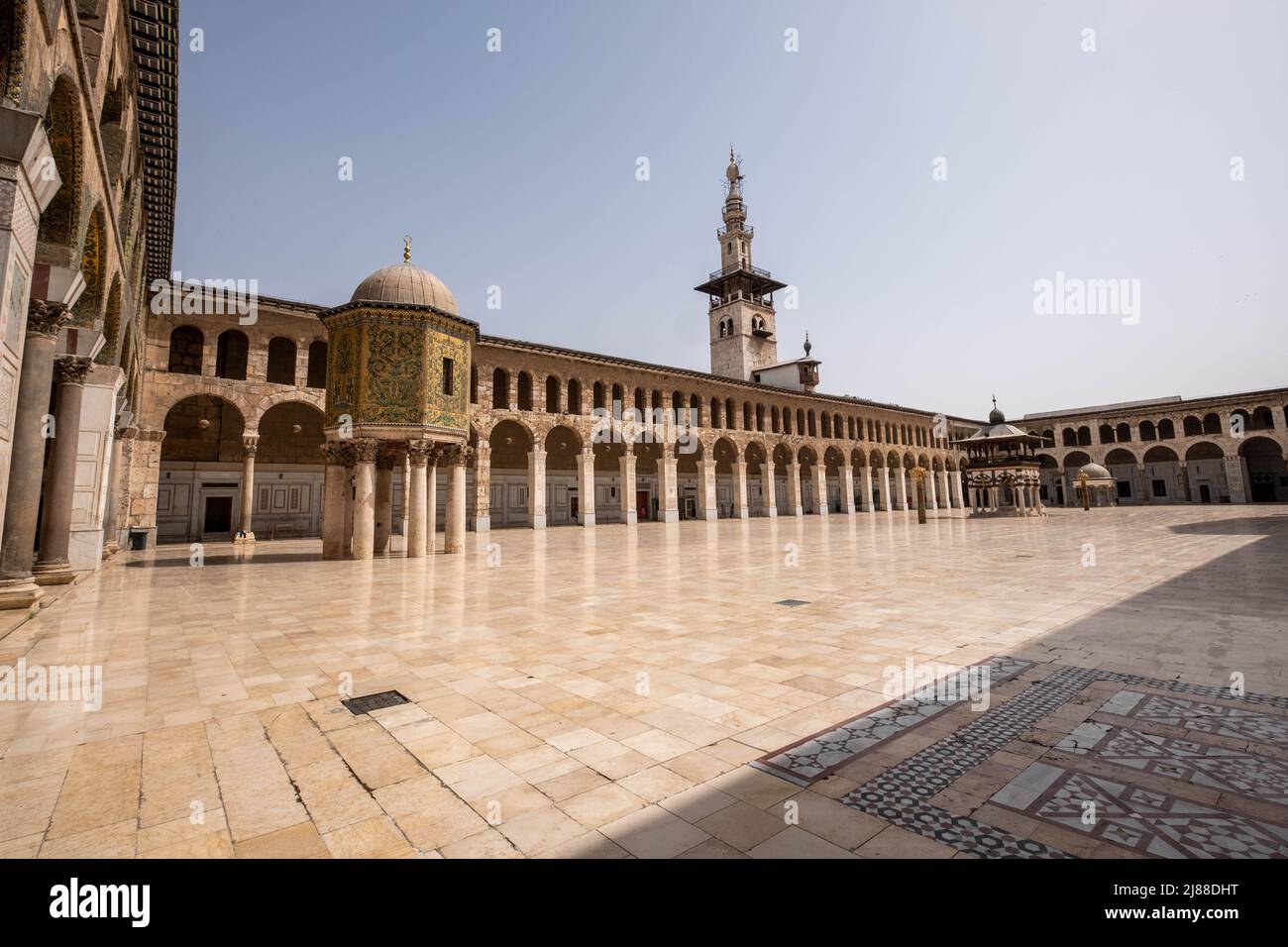 Damascus, Syria -May, 2022: The Umayyad Mosque, also known as the Great Mosque of Damascus Stock Photo