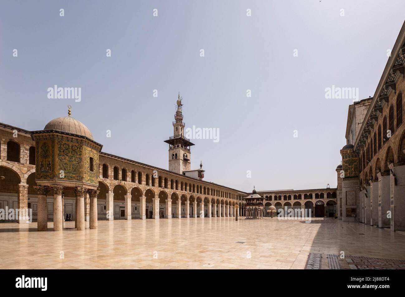 Damascus, Syria -May, 2022: The Umayyad Mosque, also known as the Great Mosque of Damascus Stock Photo